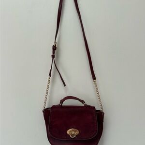 LC Lauren Conrad Burgundy Crossbody Bag with Sleek Design